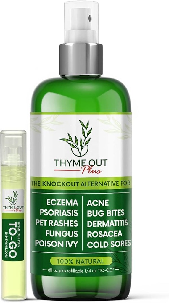 Plus Traitement d'eczéma, traitement de psoriasis traite l'acné, la dermatite, la rosacée, les plaies froides, les rashes d'animaux de compagnie, les piqûres de bug, Poison Ivy, Vaporisateur anti démangeaison pour soulager la peau des enfants, des adultes et des bébés