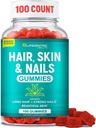 Peau de cheveux et ongles Gommies à haute puissance Biotine 5000mcg.
