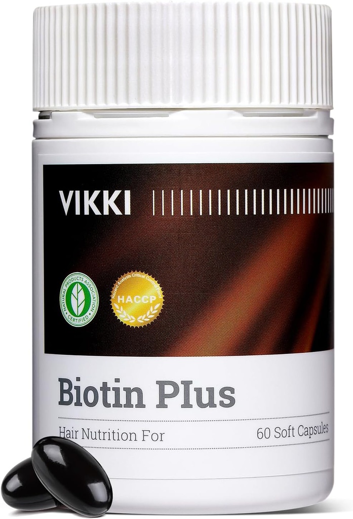 Vikki Multivitamin Supplemento per la crescita dei capelli Women&Men Vitamine con Vitamine C B2 per la salute della pelle dei capelli e delle unghie, capelli spessi, rughe, linee sottili, cura della pelle -60 capsule