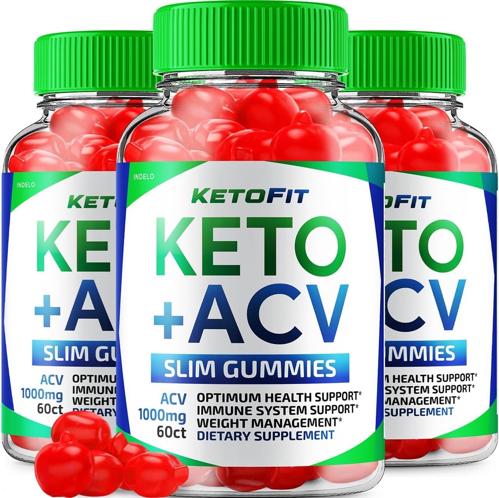 (3 Pack) Ketofit ACV Gummies Advanced 1000mg, KetoFit Keto + ACV Gestion du poids Gummies vinaigre de cidre de pomme Keto Fit complément alimentaire Ketofit Gummies Avis Vitamine B12 B6 (180 Gummies)