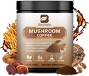 250g Mushroom Coffee - Lions Mane Mushroom Powder Instant Coffee mit Lion's Mane, Reishi, Chaga, Cordyceps, Turkey Tail, Arabica - Pilze Coffe Blend Unterstützung Gut, Fokus, Gehirngesundheit