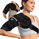 KingPavonini Schulter Ice Pack Rotator Manschette Kalte Therapie, Wiederverwendbares Gel Ice Pack für Schulterverletzungen, Schmerzlinderung, Schwellung, Schulterchirurgie, Tendonitis, Bursitis, Schwarz, Mittelgröße