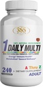 Multivitamina, Integratore Multiminerale w/Antioxidants, Zinco, Vitamine D3 & B, Gluten Free, Ingredienti Non OGM - (240 Conte) 365 Salute