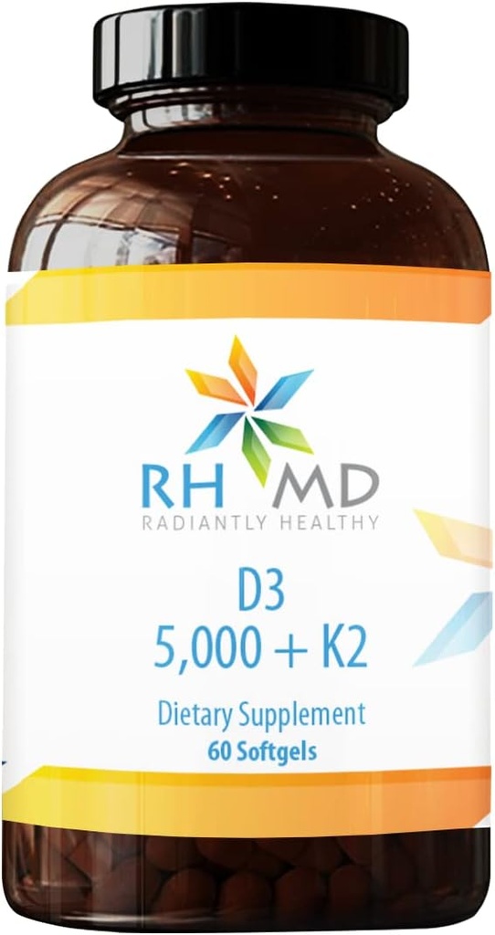 RHMD D3 5.000 + K2 Nahrungsergänzungsmittel (60 Softgels)