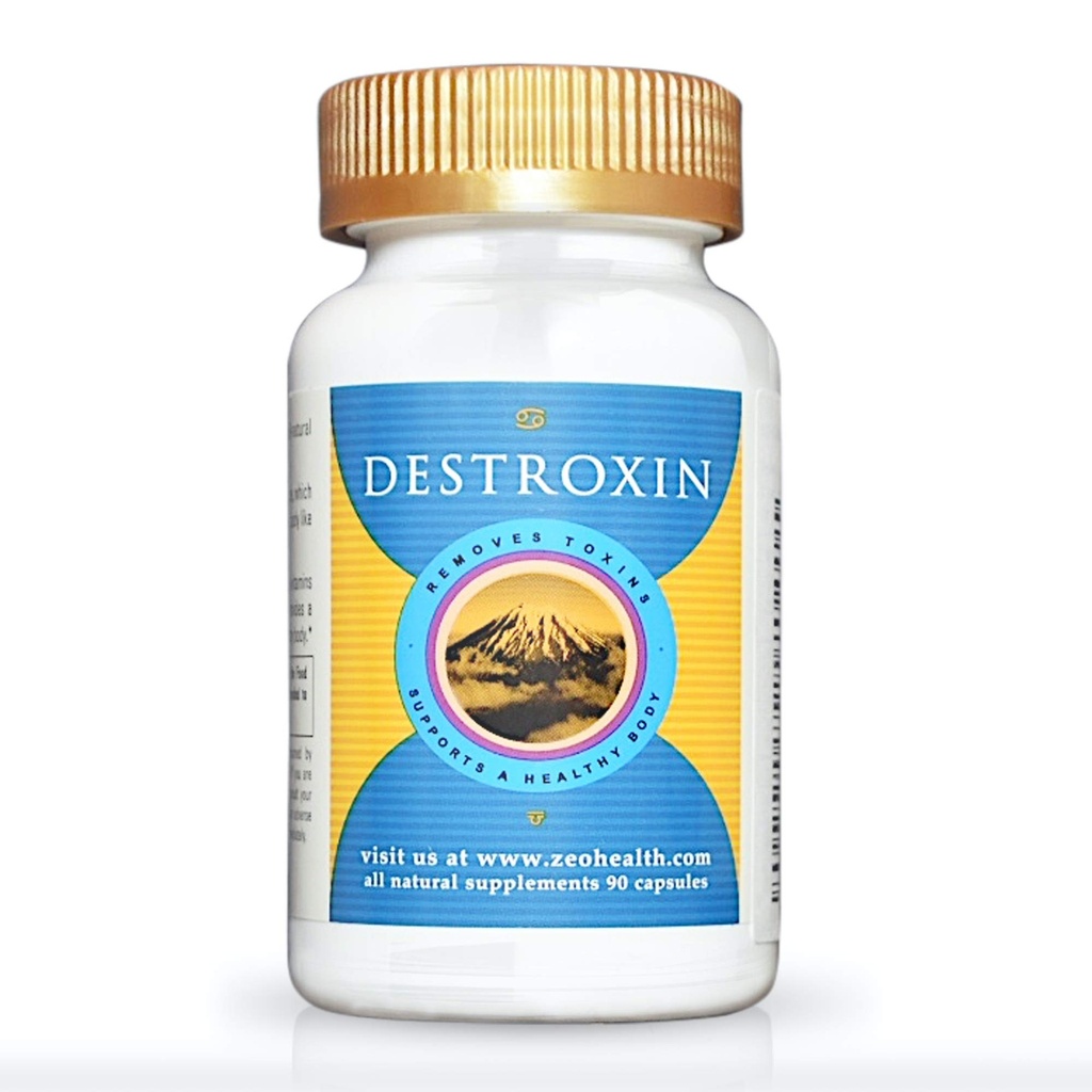 DESTROXIN | Zeolite Kapseln mit B-12 und Calcium (90 Count) | Natürlich unterstützt Cellular Detox, Optimale Energie, & Upset Stomach Relief | Körper Alkalinität & pH-Erhöhung