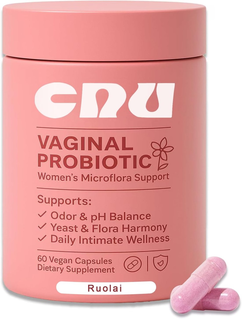 Ruolai femmes vaginale- pH équilibre et prébiotiques avec Lactobacillus - Promouvoir la flore vaginale saine et l'odeur vaginale,60 Comte