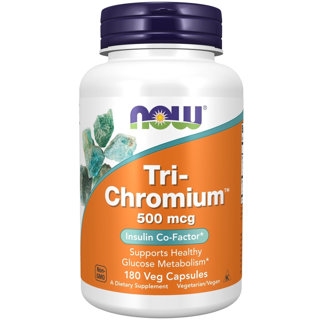 JETZT Nahrungsergänzungsmittel, Tri-ChromiumTM 500 mcg mit Cinnamon, Insulin Co-Factor*, 180 Veg Kapseln