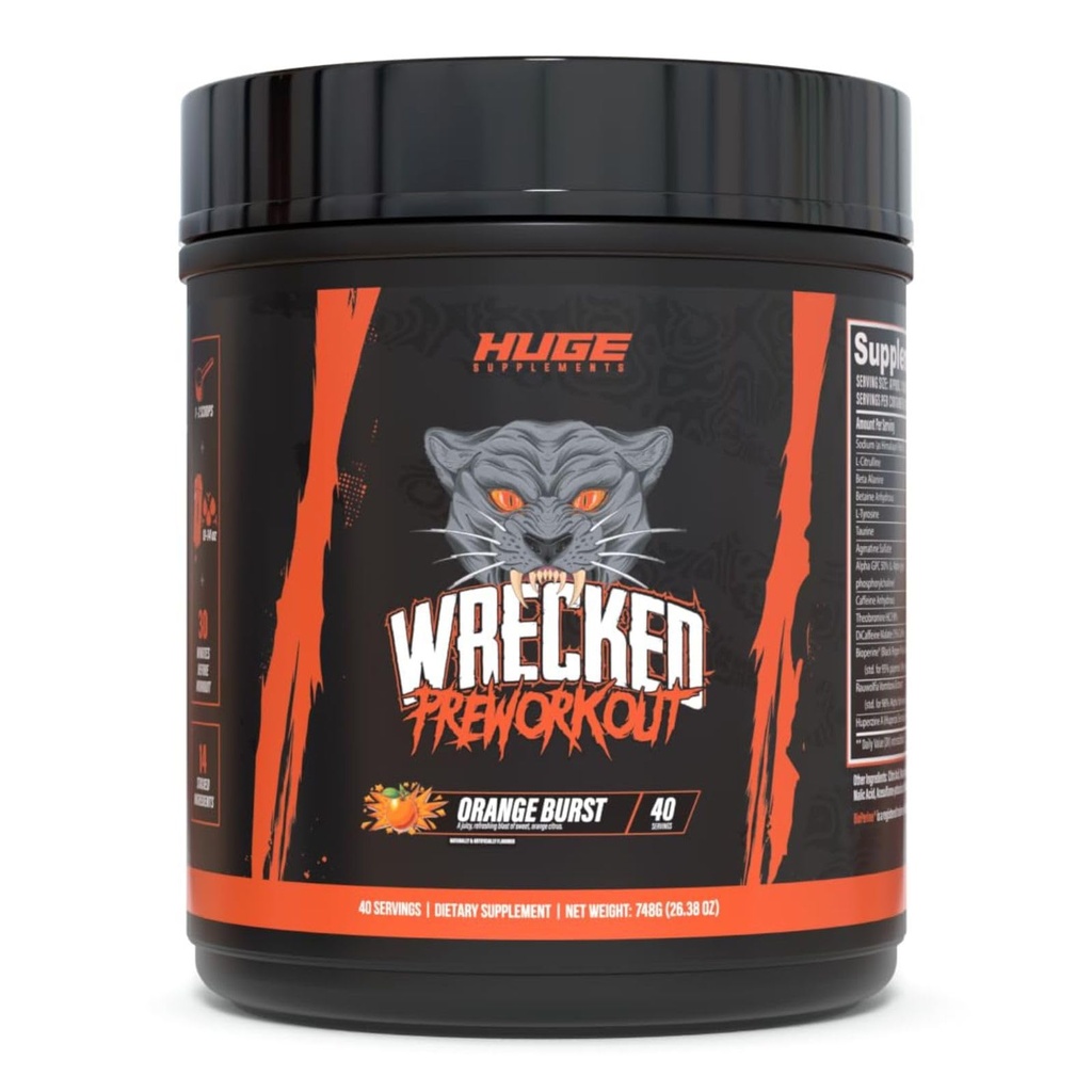 Integratori enormi pre-allenamento, formula avanzata, potenzia energia, messa a fuoco, pompe e prestazioni, 10g L-citrullina, 6.4g Beta Alanine, 5g Tirosina, 1g Alpha GPC, 375mg Fast-Acting Caffeine & More