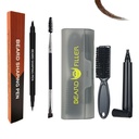 Bart Bleistift Füllstoff für Männer, Hysotok Bart Füllung Pen Kit, WaterProof Sweat Proof Long Lasting Bart Füller Pen, Double Ends Bart Brush für Herren Mustache Repair Shape (dunkelbraun)