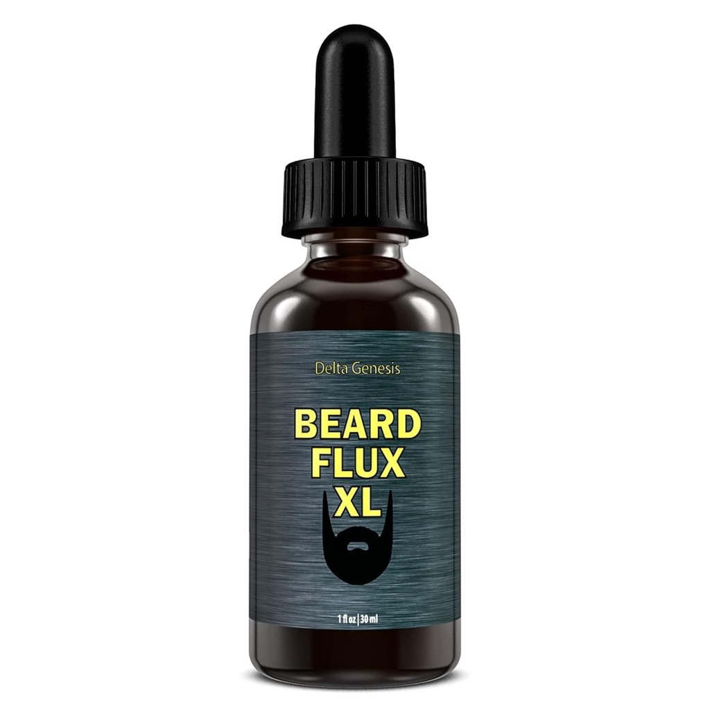 Bart Flux XL (1 fl oz / 30 ml) | Schnurrbart und Bartwachstum Stimulierendes Öl | Gesichtshaarwachstum Produkt für Männer | beruhigende Formulierung mit Argan, Koffein und Jojoba