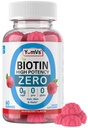Biotin Gummis Sugar Free – 5.000 mcg High Potency Biotin für Haare, Haut und Nägel – Zero Sugar, Non-GMO, Glutenfrei, Vegan Raspberry Gummis – 60 Count