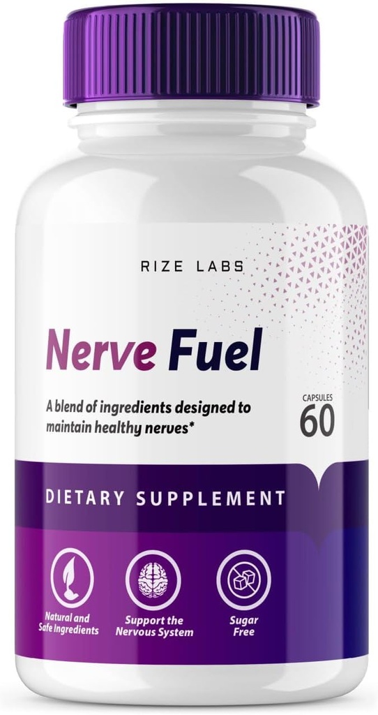 rize labs - Nerve supplemento di capsula di carburante utilizzato per la riduzione dell'intensità e della frequenza del dolore di Nerve, pillole per l'energia di ripristino, per alleviare il dolore di fine di Nerve (60 capsule)
