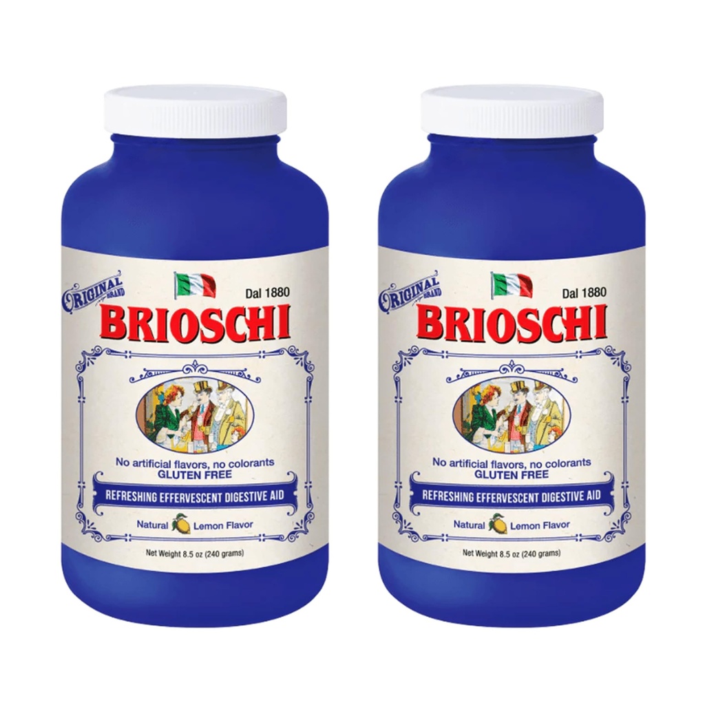Brioschi italienische Zitrone geflammt Effervescent Heartburn, Upset Stomach, Säure Verdauung, 8,5 Unze Flasche (Pack von 2)