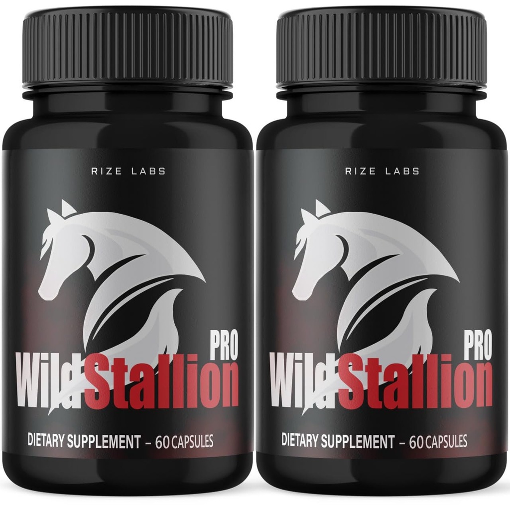 rize labs Wild Stallion Pro Capsules, Wild Stallion Pro für Männer, Wild Stallion Pro Performance Supplement Bewertungen, Wild Stallion Pro Male Support (120 Kapseln) (Pack von 2)