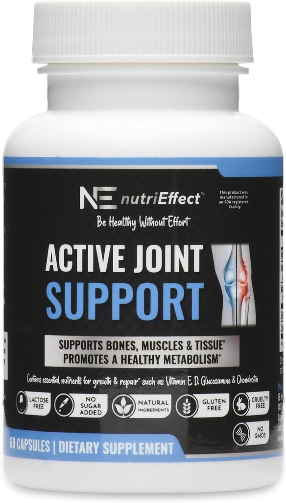 Suppléments de soutien articulaire actif , soutient les os, les muscles et les tissus , favorise un métabolisme sain , ingrédients naturels - nutriments essentiels pour la croissance et la réparation