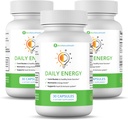 Ben's Natural Health Daily Energy B-Vitamin Complex mit TMG und Zink für natürliche Energie, Stress, Fokus und Immununterstützung, 30 Kapseln, 3 Packung