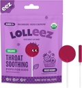 Lolleez Organic Lollipops für Kinder Sore Throat Relief, gemischte Berry perfekt für beruhigend ein Sore Throat während Verkostung große, gemischte Berry Flavor, 28 Count
