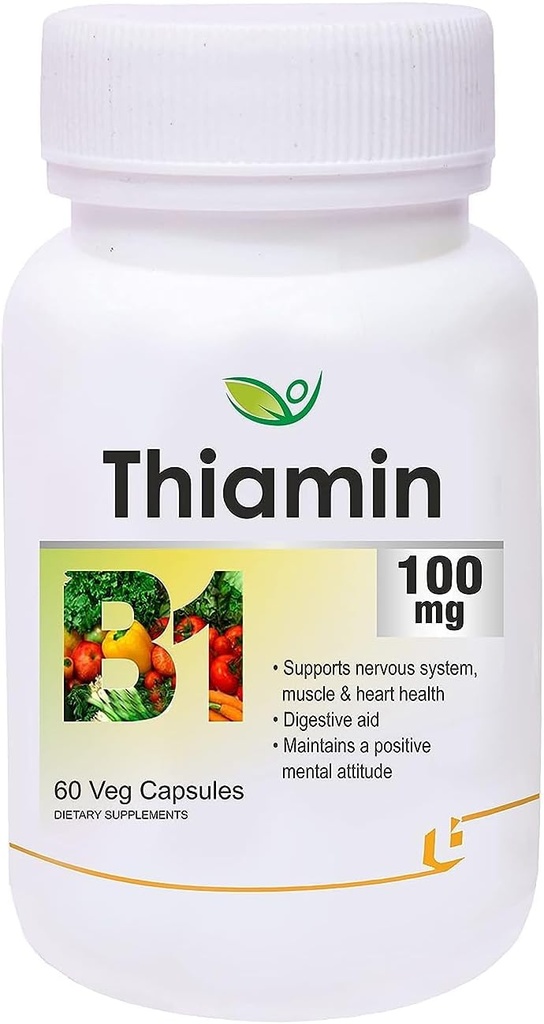 Générique Pub Thiamin (Vitamine B1) - 60 Capsules de Veg
