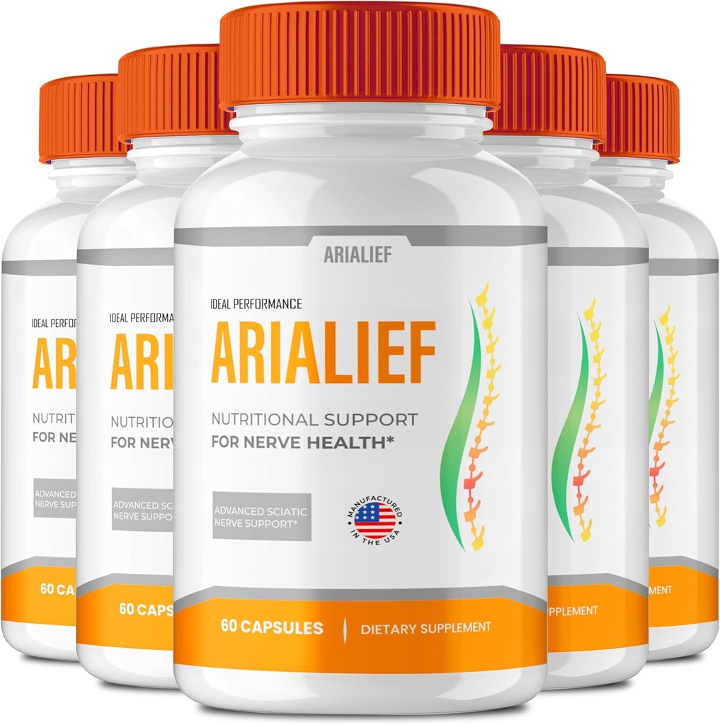 Capsule Arialief per Neuropatia, Arialief per Neuropatia, Primepalm Arialief per Neuropatia & Sciatica, Arialief Primepalm Supplement Pills, Arialief Vitamin Recensioni (5 Pack)