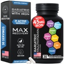 Bariatrico Multivitaminico con Ferro per Donne & Uomini - Post Gastric Bypass Vitamine e Manica Gastrica Ferro Bariatrico Vitamina Multivitaminici -Non OGM, Senza Glutine -Un giorno, 30 Capsule