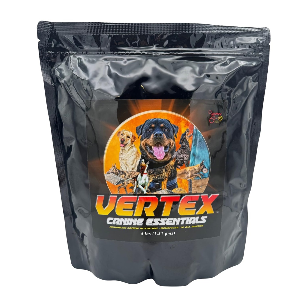 Vertex High-Performance Dog Supplement – Predigested Liver, Whey & Egg Protein – Unterstützt Muskel-, Erholungs-, Fertilitäts-, Verdauungs- und Milchproduktion – Ideal für Arbeiten, Zucht & Aktive Hunde - 4LBS