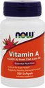 Jetzt Lebensmittel, Vitamin A, 10.000 IU, 100 Softgels