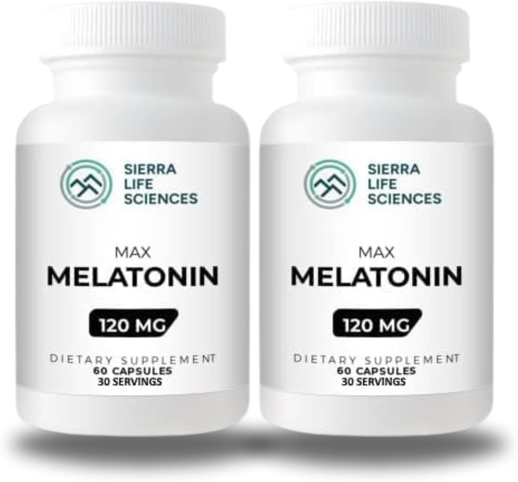 120 mg Melatonina ad alta dose Max in capsule Easy-to-Swallow - 30 Serve (Pack of 2)