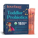 Lovebug Kids Probiotic Powder mit Prebiotic Fiber - Kleinkind Immunität Support & Constipation Relief - USDA Organic Probiotics for Childrens Gut & Digestive Health (Ages 1-4) - 30 Pack (Unflavoured)
