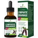 Gocce di drenaggio linfatico dell'erba di radice di poke per il supporto del sistema di linfa, 8-in-1 Tintura di supplemento di formula di erbe ottimizzata per il corpo di disintossicazione & supporto immunitario w/cancellatori estratto di echinacea. 2oz