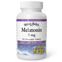 Stress-Relax Melatonin 5 mg da Fattori Naturali, Natural Sleep Aid, Resets the Sleep-Wake Cycle, 90 compresse masticabili (90 porzioni), Peppermint Flavor