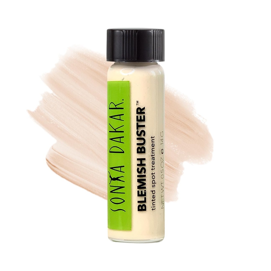 SONYA DAKAR Blemish Buster - Traitement des taches d'acné, avec acide salicylique, soufre, camphre, probiotiques actifs (Lactobacillus et Bifidobacterium), teintés pour une utilisation diurne .25 oz - Beauté propre