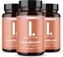 LeanBiome, Formula Probiotica 9-Strain, Supporta un Microbiome di Gut bilanciato, Probiotici Gut potenti con Phytosome Greenselect - 60 Capsule, 3 Pack