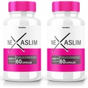 (2 Pack) Nexaslim Capsule, Nexaslim Metabolism Booster Formula, Integratore alimentare per la perdita di peso avanzata, Pillole All-Natural di massima resistenza per la determinazione del grasso della pancia, Nexa Slim Review (120 capsule)