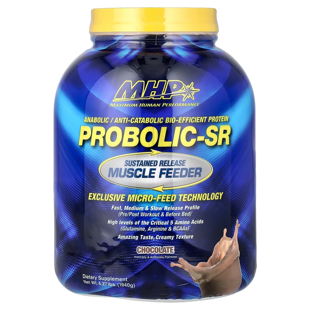 Polvere proteica di rilascio prolungata, 24g Protein, BCAAs, Glutamina, Arginina, Pre-allenamento, Post-allenamento, Proteine di notte, 4lbs, 52 Serve, Cioccolato