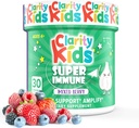 Clarity Kids Super Immune Support | Elderberry Extract, Vitamin C, Probiotics & Zink für Kinder | Alle natürlichen Kinder Ergänzung für ein gesundes Gut | USA gemacht Chewables | 30 Stück