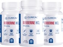 Effetti clinici Berberina HCL - Pure Berberine 1200mg - Supporto per fegato - Integratore vegano - 3 Pack - Made in Italy