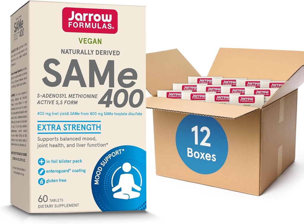 Jarrow Formeln Gleich 400 mg, Unterstützt Gelenke Gesundheit, Leberfunktion, Hirnmetabolismus, 60 Tabletten, Bis zu einer 60-Tage-Versorgung,Pack von 12