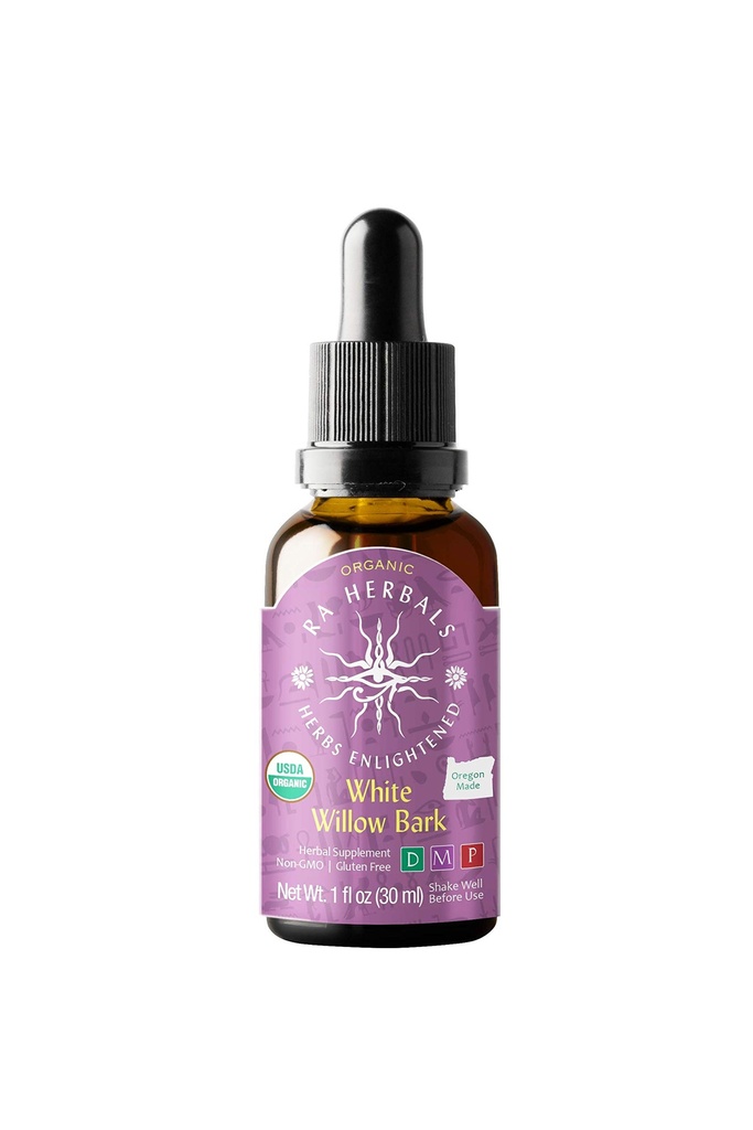 Ra Herbals Bio White Willow Bark Liquid Extract - Entzündungsunterstützung - 1 fl oz