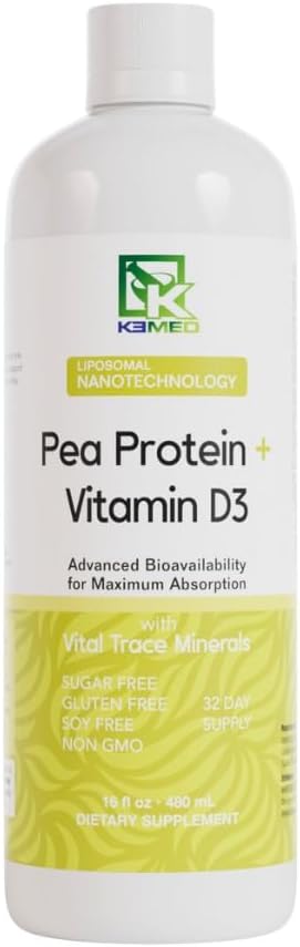 Nanonutrition Pea Protein + Vitamin D3 | Liposomal Nanotechnology | 100% natürliche Inhaltsstoffe | 16 Fl. Oz. | 32 Servierungen