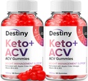 (2 Pack) Destiny Keto ACV Gummies - Advanced Formula Destiny Keto Plus ACV Gummies Aceto di sidro di mele, Gestione del peso, Integratore alimentare ACV Destiny (120 Gummies)