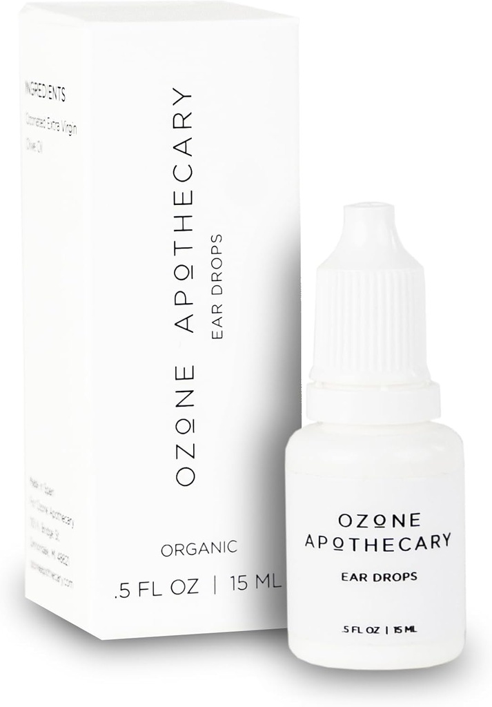 Chutes d'oreilles organiques , Ozone Oil Infused Ear Care , Ozonated Oil to Nourish, Protect & Cleans for People and Pets