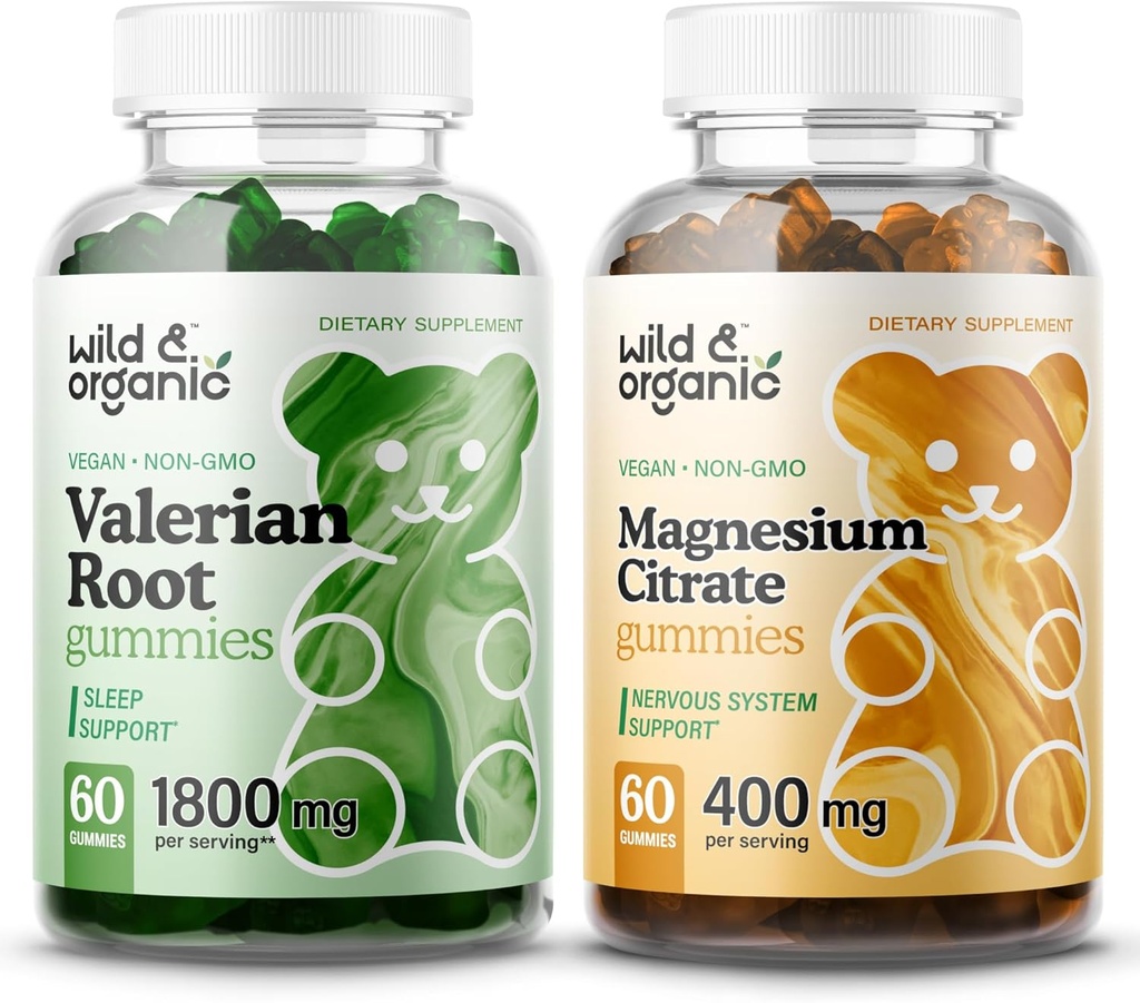 Wild & Bio Valerian Root Gummis & Magnesium Citrate Gummis