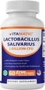 Vitamatic Lactobacillus Salivarius 2 milliards par DR Capsule - 60 Compte - Soutien digestif - Fabriqué avec la fibre d'inuline prébiotique (1 bouteille)