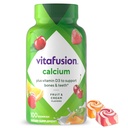 Vitafusion Vitamines gommy de calcium à croquer pour le soutien des os et des dents, Gommies de calcium, Arôme de fruits et de crème, 100 comtes, 50 jours