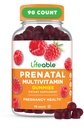 Lebendige Prenatal Multivitamin mit Eisen und Choline | Große Verkostung pränatale Vitamine für Frauen | Vegetarische Non-GMO prenatale Gummis | 90 Gummis