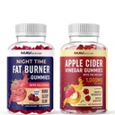 MAV NUTRITION Nuit Temps Fat Burner Gummies et pomme Cider Vinegar Gummies.