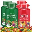 Capsule di frutta e verdura - Integratori di frutta e verdura naturali al 100% - Integratori di vitamine Integrazione alimentare Bilancia nutrizionale alimentare, Integratori di grassi