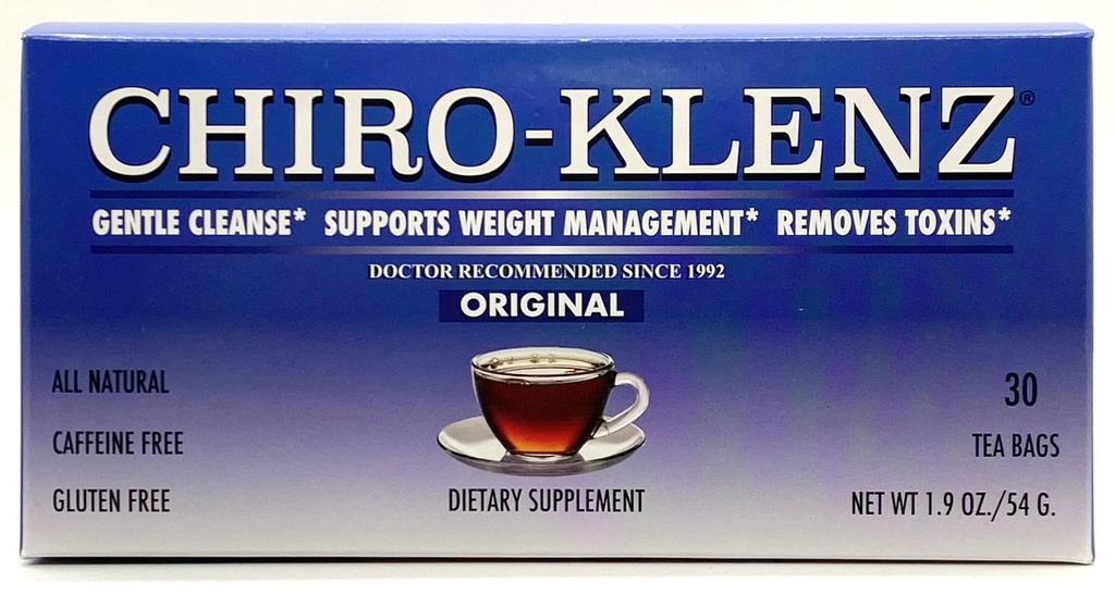 Chiro-Klenz Tutto Natural Herbal Tea Originale Gusto 30 Sacchetti di tè