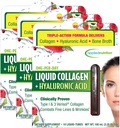 Collage liquido di nutrizione applicata + Acido ialuronico - 10 Tubi liquidi, Confezione da 3 - Ristorazione delle unghie e della pelle - Aroma di bacche miste - 30 Serve