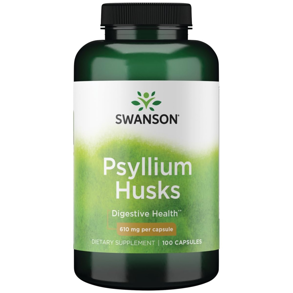 Swanson Psyllium Husks 610 Milligrammes 100 Capsules